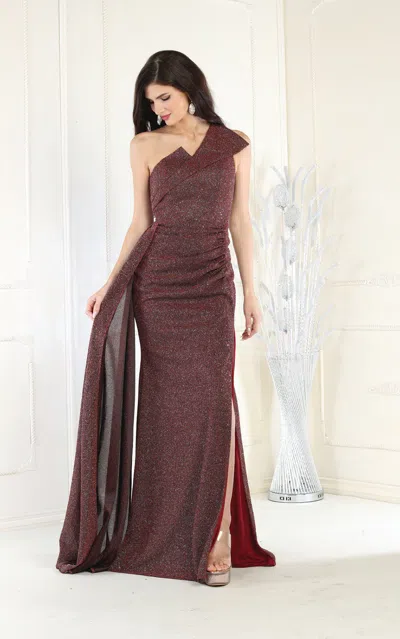 Truedames One Shoulder Prom Dress With High Slit In White