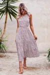 Truedames One Shoulder Sleeveless Maxi Dress In White