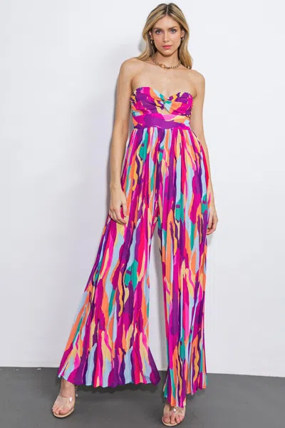 Truedames One Thing At A Time Woven Jumpsuit In Animal Print