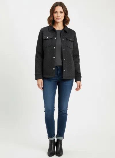 Truedames Onque Casual Textured Jacket In Black