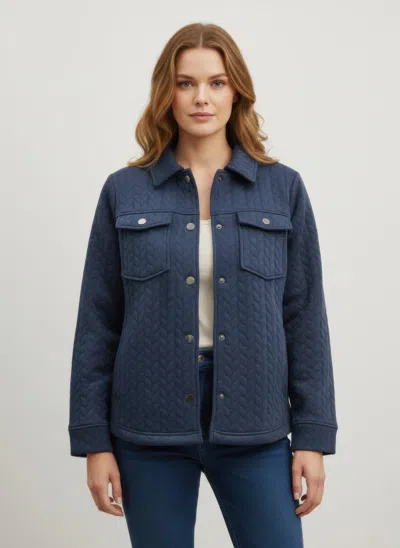 Truedames Onque Casual Textured Jacket In Blue