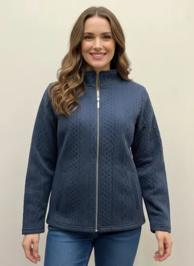 Truedames Onque Casual Textured Jacket In Blue