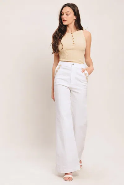 Truedames Open Road White Woven Pants