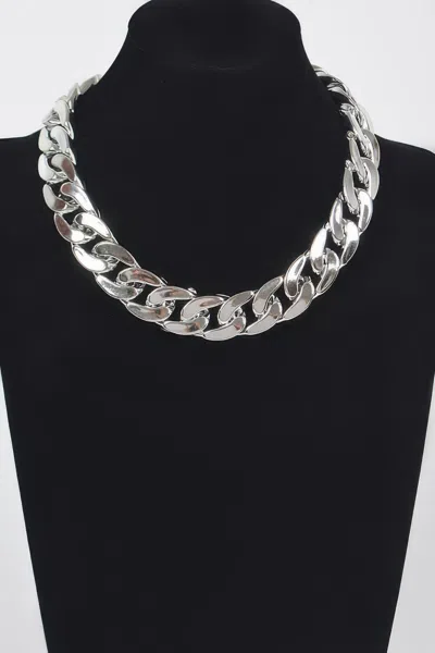 Truedames Oversized Ccb Chain Necklace In Silver