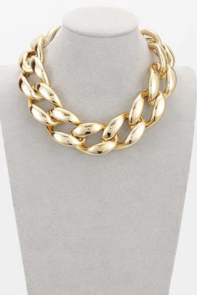 Truedames Oversized Chain Choker In Gold
