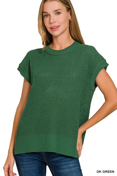 Truedames Oversized Crew Neck Sweater In Green