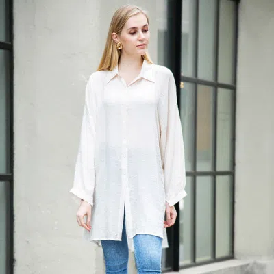 Truedames Oversized Long Sleeves Shirt In White