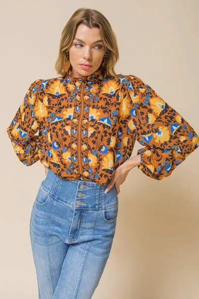 Truedames Overthinking It Woven Top In Multi