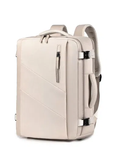 Truedames Oxford Cloth Adjustable Straps Backpack Bag In Sand