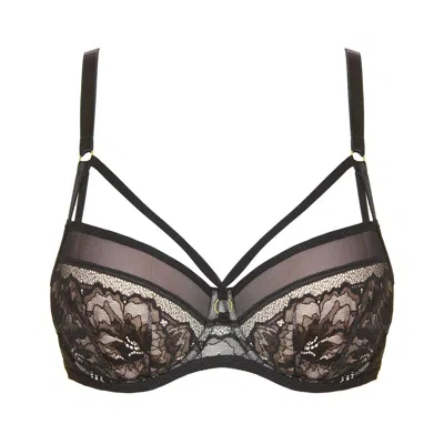 Truedames Padded Lace Underwire Bra In Black