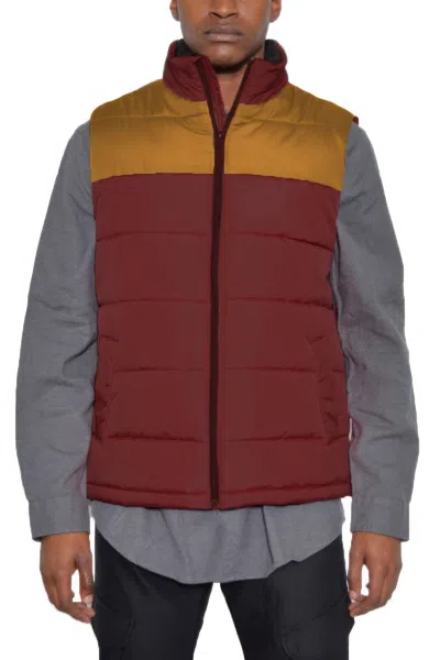 Truedames Padded Winter Two Tone Vest In Multi