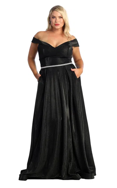 Truedames Pageant A-line Formal Gown In Black