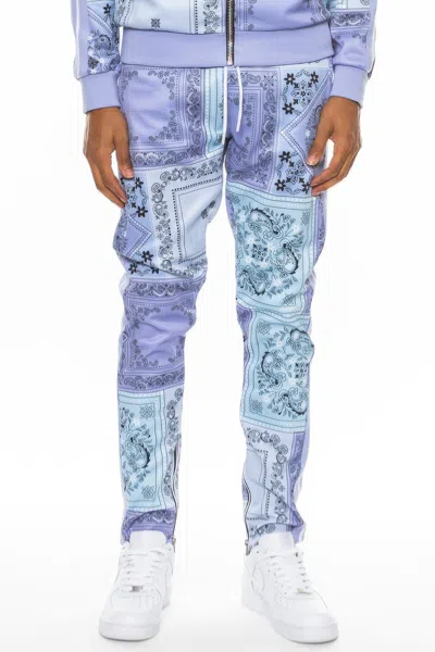 Truedames Paisley Bandana Print Track Pants In Purple