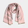Truedames Paisley Floral Oblong Scarf In Pink