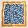 Truedames Paisley Floral Printed Square Silky Satin Scarf In Multi