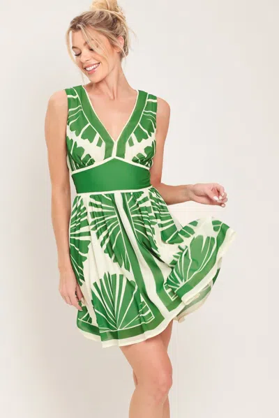 Truedames Palm Breeze Woven Mini Dress In Multi