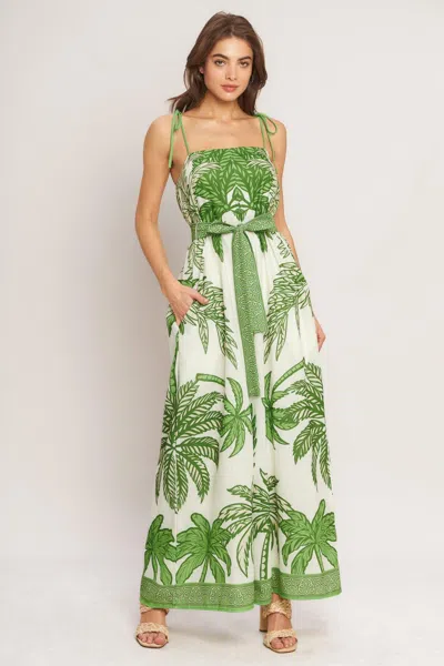 Truedames Palm Luxe Woven Jumpsuit In Multi