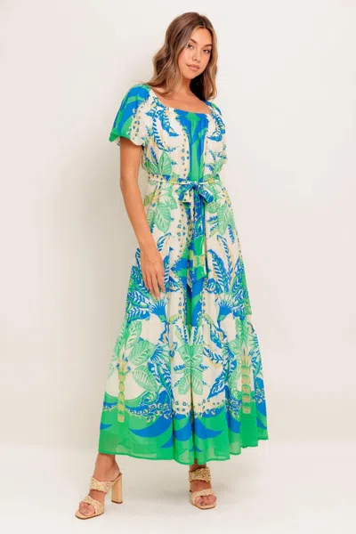 Truedames Palm Spring Nights Woven Maxi Dress In Multi