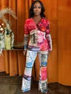 Truedames Paradise Inn Pants Set In Multi