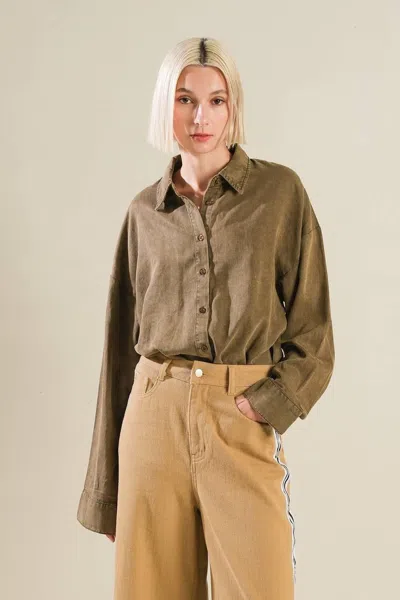 Truedames Park Avenue Woven Bodysuit In Brown