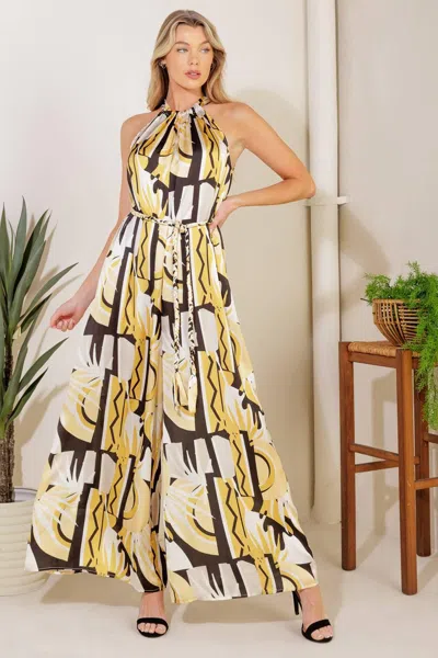 Truedames Passing Glances Woven Jumpsuit In Multi