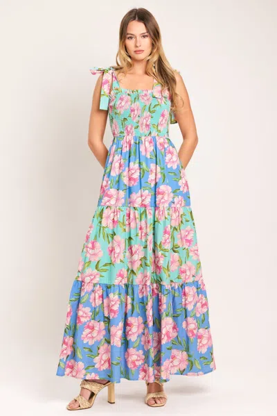 Truedames Pastel Glow Woven Maxi Dress In Multi