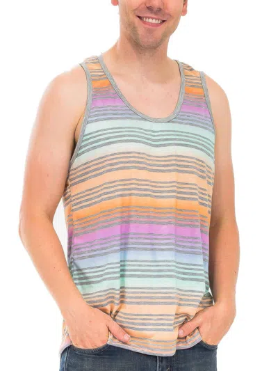 Truedames Pastel Striped Tank Top In Red