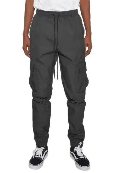 Truedames Peacock Iridesceint Jogger Pants In Black