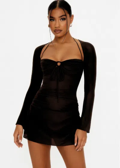 Truedames Peek Hole Mini Dress In Black