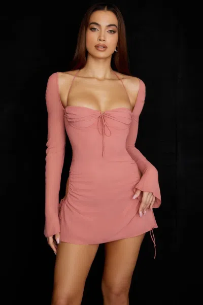 Truedames Peek Hole Mini Dress In Pink