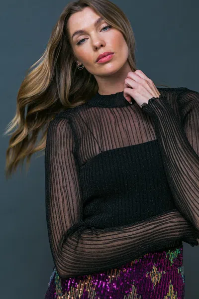 Truedames Perfect Essential Lightweight Sweater Top In Black
