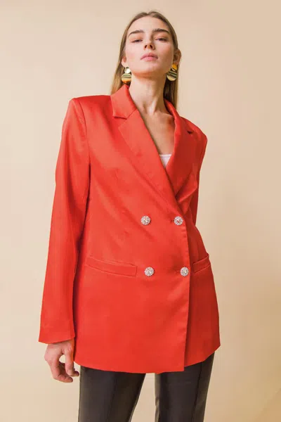 Truedames Perfect For Me Blazer In Orange
