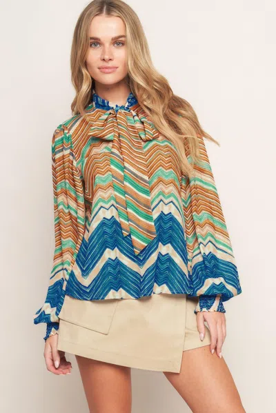 Truedames Picking Daisies Woven Top In Multi