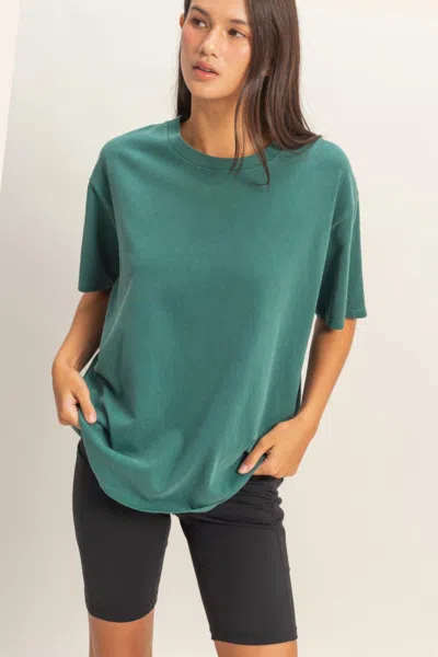 Truedames Pigment Dyed Crew Neck T-shirt In Blue