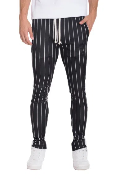 Truedames Pin Stripe Track Pants In Black