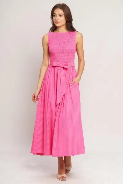 Truedames Pink Radiance Woven Midi Dress