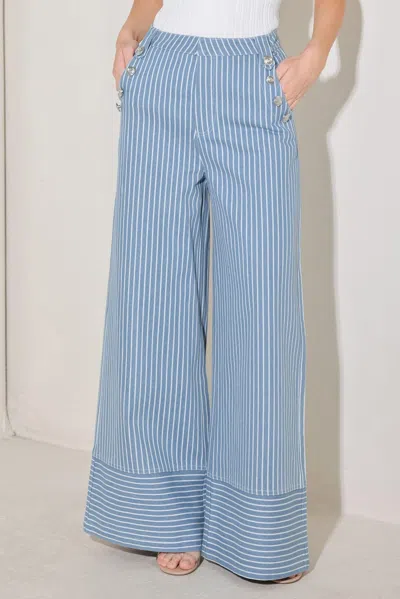 Truedames Pinstripe Prestige Woven Pants In Multi