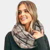Truedames Plaid Check Infinity Scarf In Blue