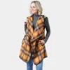 Truedames Plaid Check Vest With Pocket In Multi