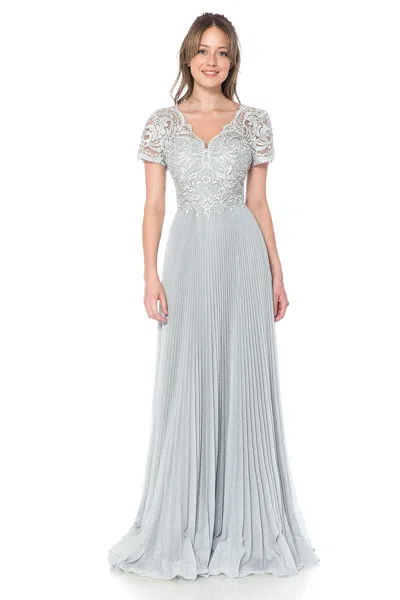 Truedames Pleated Mother Of Bride Formal Gown In Blue