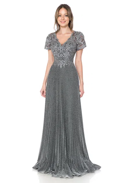Truedames Pleated Mother Of Bride Formal Gown In Multi