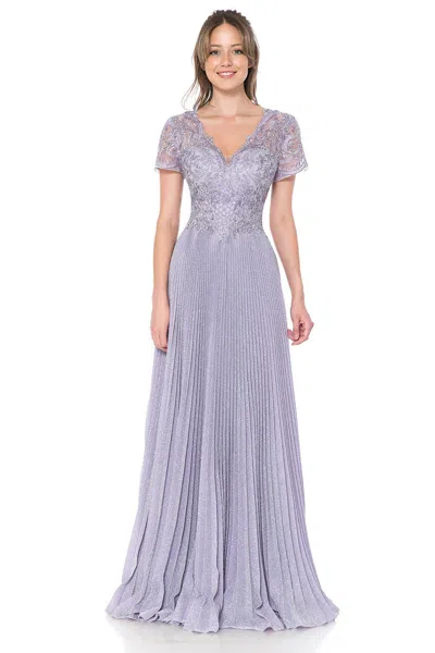 Truedames Pleated Mother Of Bride Formal Gown In Purple
