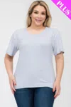 Truedames Plus Size Basic Short Sleeve T-shirt In Multi
