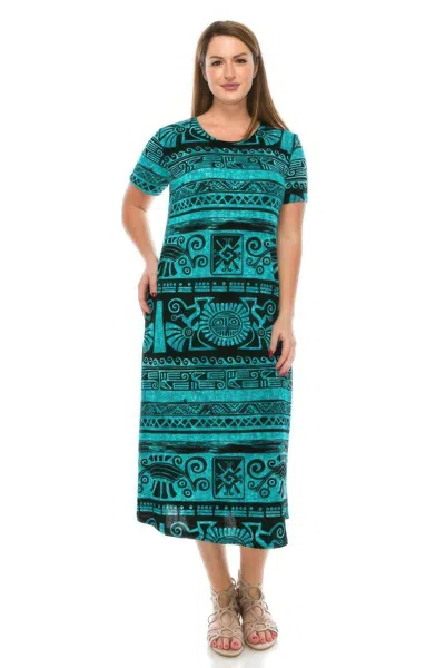 Truedames Plus Size Bns Print Long Dress In Animal Print