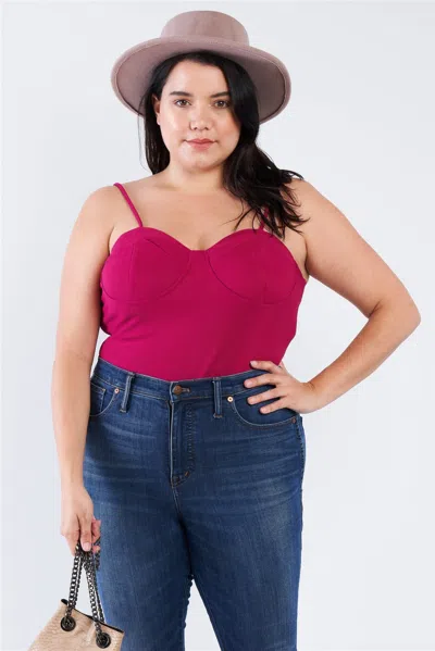 Truedames Plus Size Bodysuit In Pink