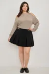 Truedames Plus Size Cold-shoulder Knit Sweater In Blue