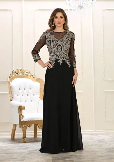 Truedames Plus Size Formal Evening Mother Of Bride Gown In Black