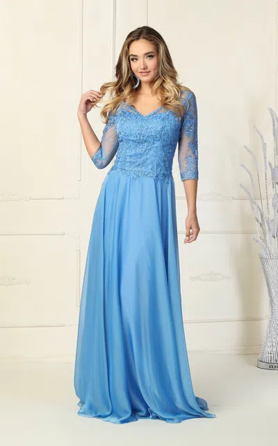 Truedames Plus Size Mother Of The Bride Dress In Blue
