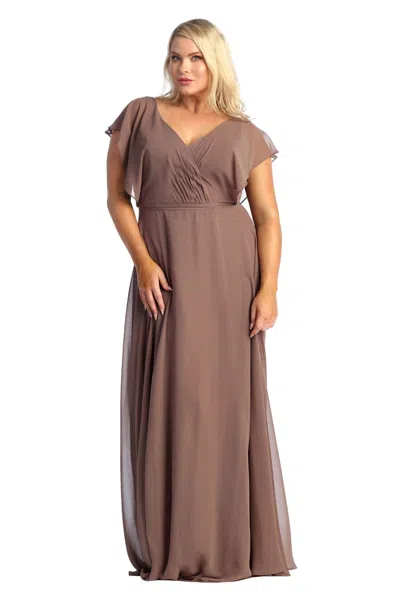 Truedames Plus Size Mother Of The Bride Dress In Brown