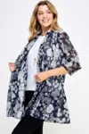Truedames Plus Size Mr Princess Jacket In Blue
